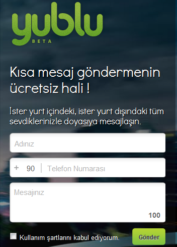 cretsiz ksa mesaj servisi .bedava sms